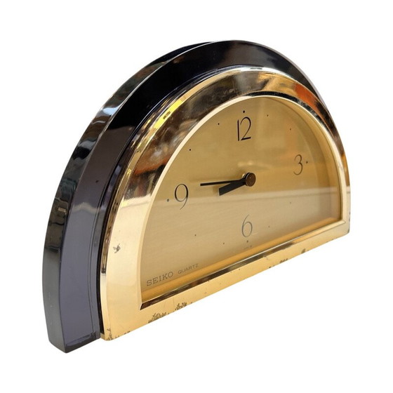 Image 1 of Vintage plastic and plexiglass quartz mantel clock for Seiko, Japan 1980