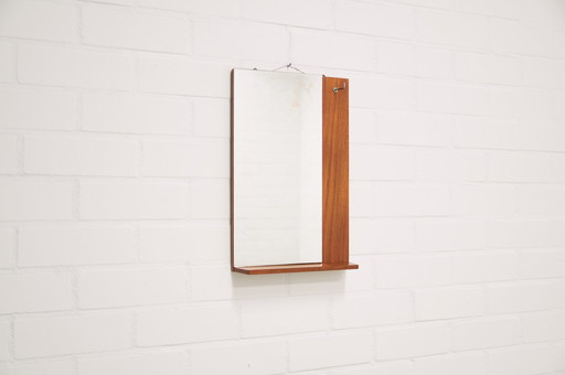 teak mirror with hook