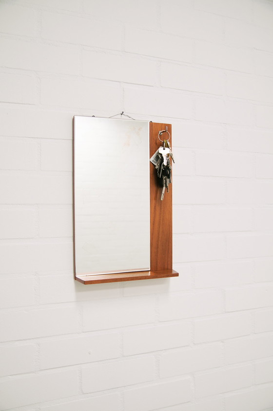 Image 1 of teak mirror with hook