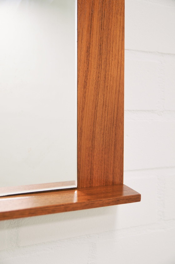 Image 1 of teak mirror with hook