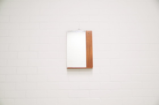 Image 1 of teak mirror with hook