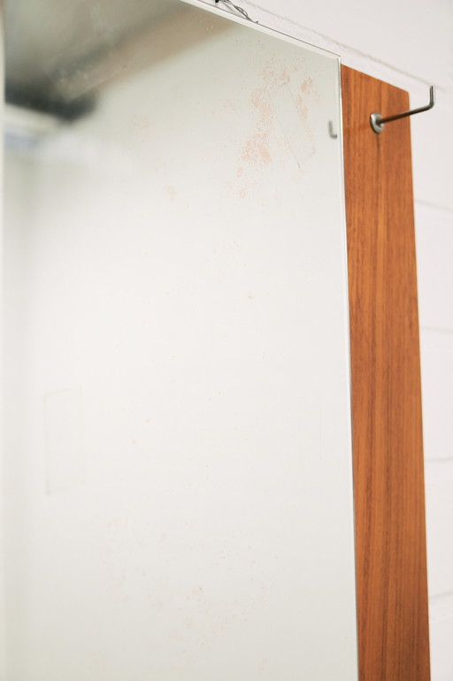 teak mirror with hook