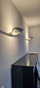 2x Lámparas de pared Mesmeri blancas