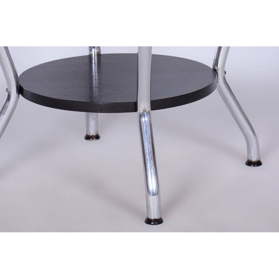 Image 1 of Vintage Bauhaus oak and chrome coffee table by Hynek Gottwald, Czechoslovakia 1930