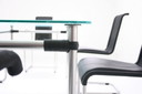 Tecta Kragtisch, dining table / dining table, glass table with stainless steel frame to B20, B25