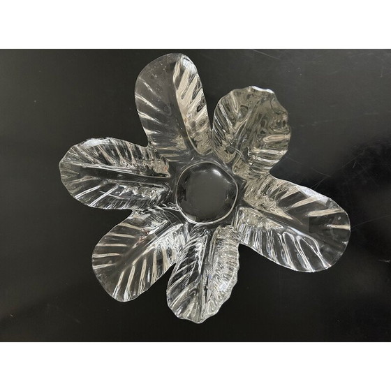 Image 1 of Tasca vintage in cristallo con decorazione floreale, 1970