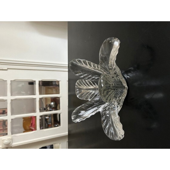 Image 1 of Tasca vintage in cristallo con decorazione floreale, 1970