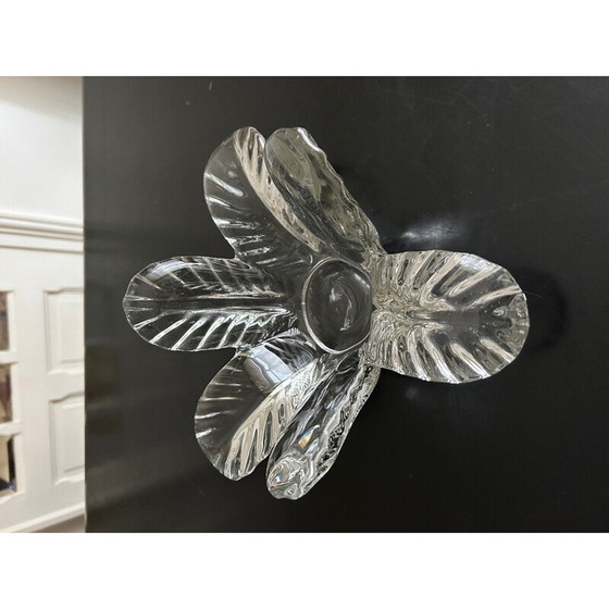 Image 1 of Tasca vintage in cristallo con decorazione floreale, 1970