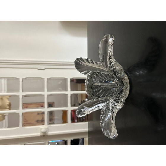 Image 1 of Tasca vintage in cristallo con decorazione floreale, 1970