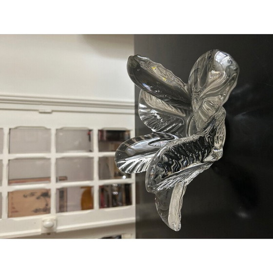 Image 1 of Tasca vintage in cristallo con decorazione floreale, 1970