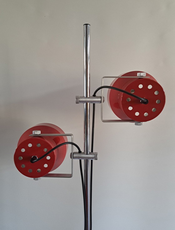 Image 1 of Vintage Dijkstra Floor Lamp / Double Calyx / 1970s