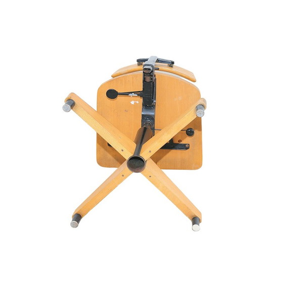 Image 1 of Vintage office armchair in iron and beech for Kovona, Czechoslovakia 1970