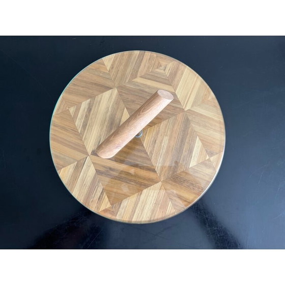 Image 1 of Vintage tray in straw marquetry, 1960s