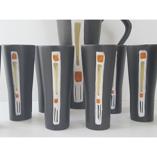 Vintage ceramic orangeade set, 1950