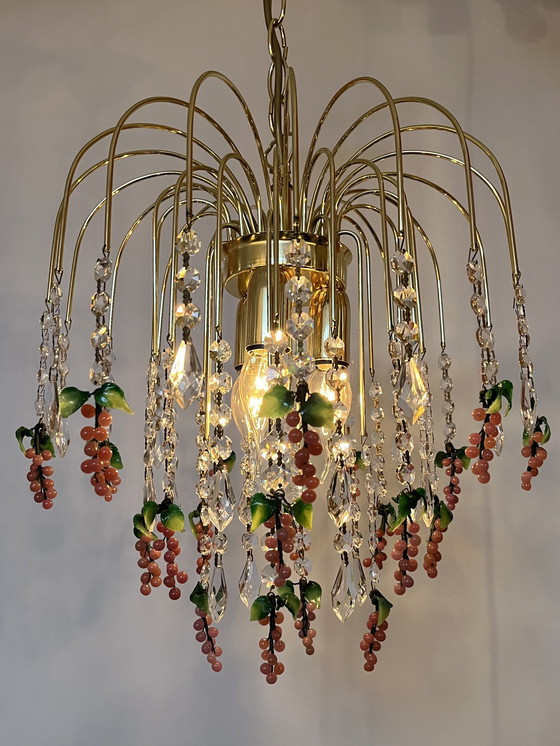 Image 1 of  pink grapes chandelier