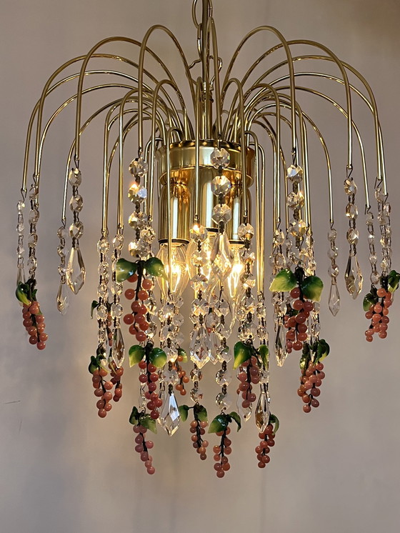 Image 1 of  pink grapes chandelier