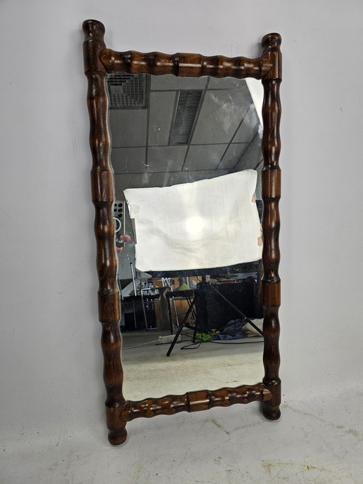 Faux bamboo mirror rectangular