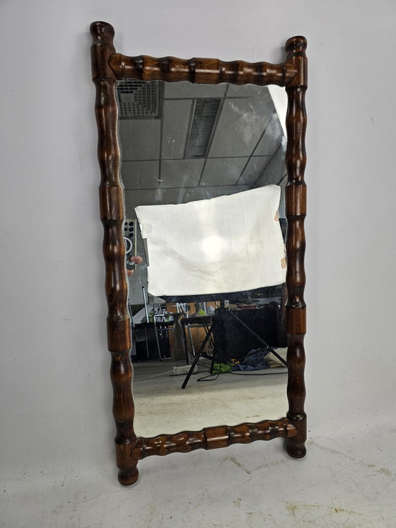 Image 1 of Miroir rectangulaire en faux bambou