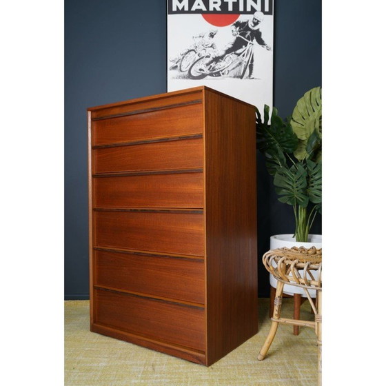 Image 1 of Vintage teak chest of drawers, UK 1960