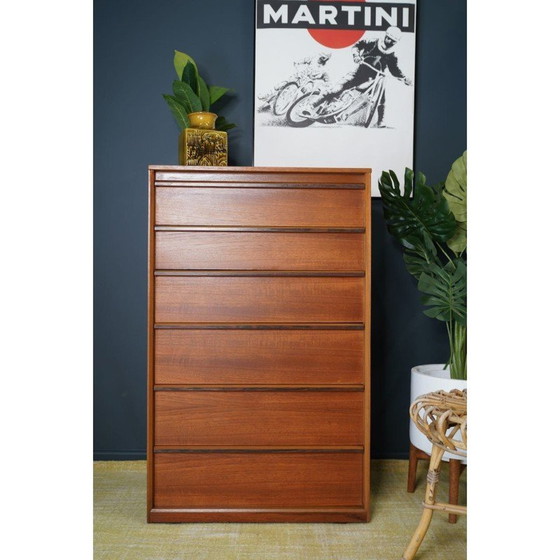 Image 1 of Vintage teak chest of drawers, UK 1960