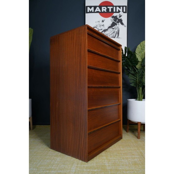 Image 1 of Vintage teak chest of drawers, UK 1960