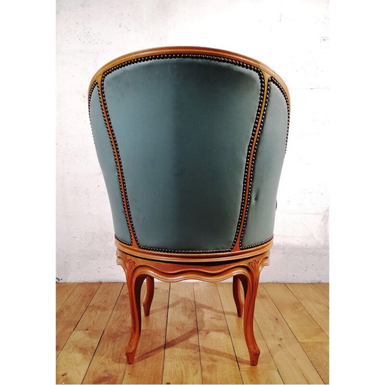 Image 1 of Vintage leather swivel armchair