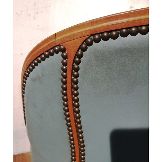 Image 1 of Vintage leather swivel armchair