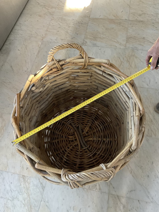 Image 1 of Large, Sturdy Wicker Basket