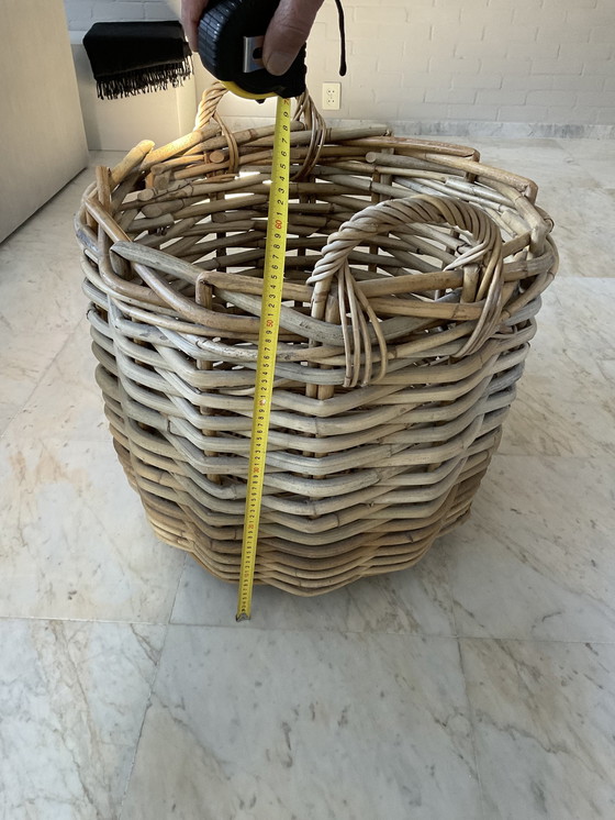 Image 1 of Large, Sturdy Wicker Basket