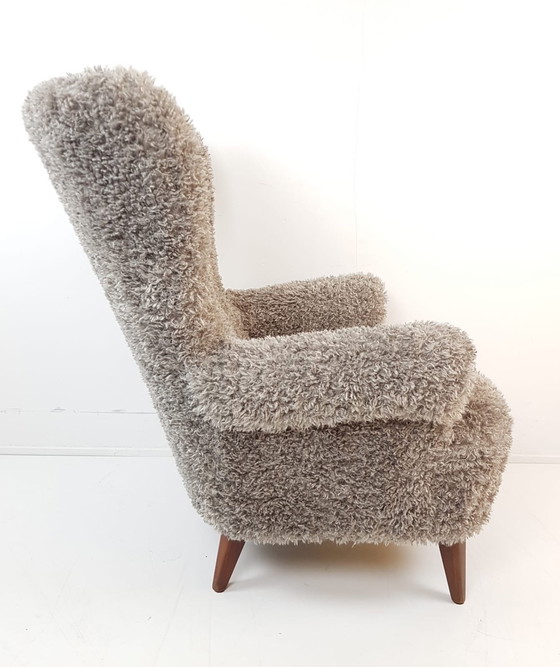 Image 1 of Sillón Artifort Theo Ruth marrón | Sillón marrón imitación oveja