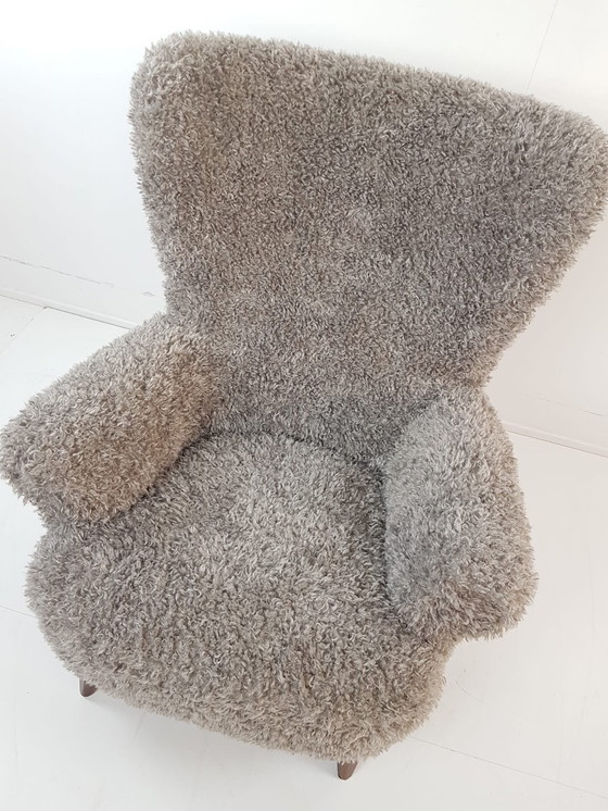 Image 1 of Sillón Artifort Theo Ruth marrón | Sillón marrón imitación oveja