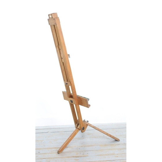 Image 1 of Cavalletto d'epoca in legno massello per artisti, prodotto da Newton e Winsor, Inghilterra