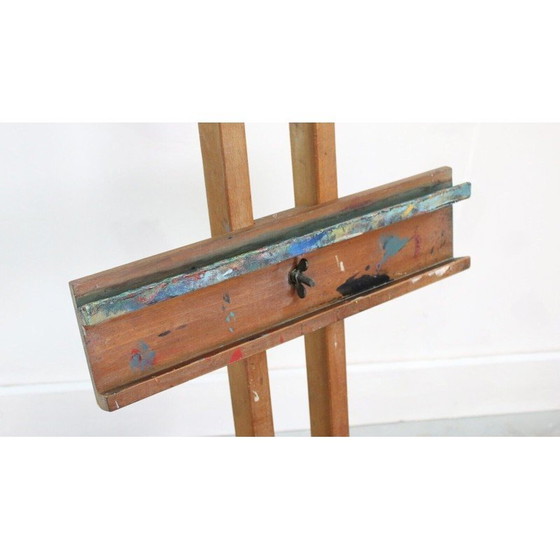 Image 1 of Cavalletto d'epoca in legno massello per artisti, prodotto da Newton e Winsor, Inghilterra
