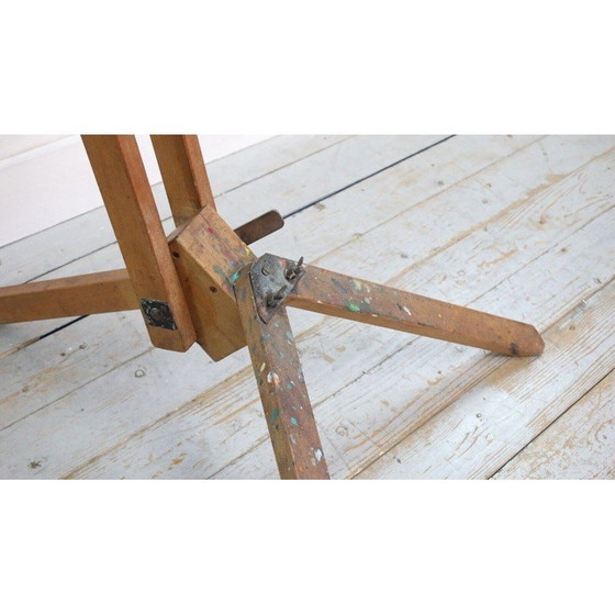 Image 1 of Cavalletto d'epoca in legno massello per artisti, prodotto da Newton e Winsor, Inghilterra