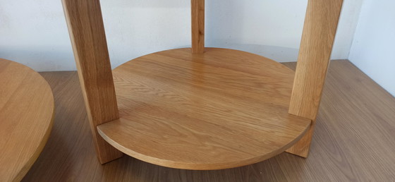 Image 1 of Round Tables With Glass Tops, Set Of 3.