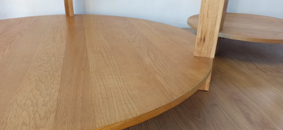 Image 1 of Round Tables With Glass Tops, Set Of 3.