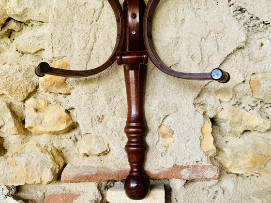 Image 1 of Mid-Century,  Half-Moon, Wall Mounted Coat / Hat Rack, 1950’S