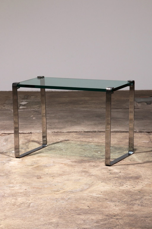 Peter Draenert Model 1022 Side Table - Chrome & Glass, Germany 1960