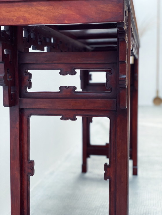 Image 1 of Ancien sacrifice chinois autel buffet en bois d'orme 19ème siècle