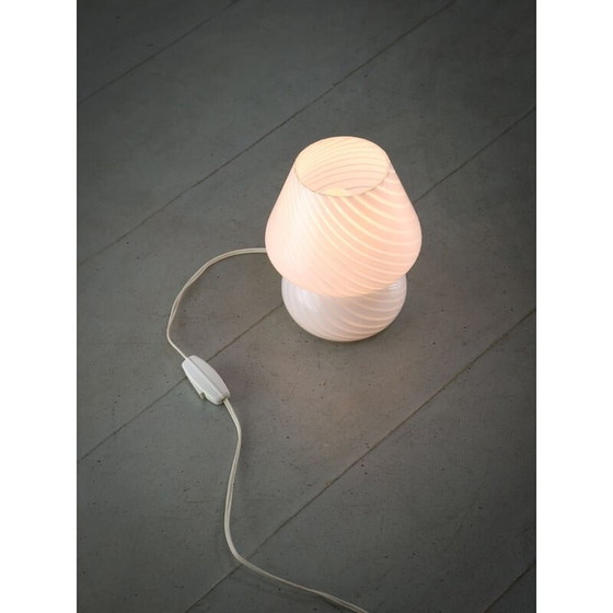 Image 1 of Lampada da tavolo vintage a forma di fungo in vetro di Murano, anni '70
