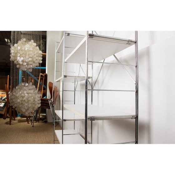 Image 1 of Libreria vintage in legno e alluminio di String, Germania 1970