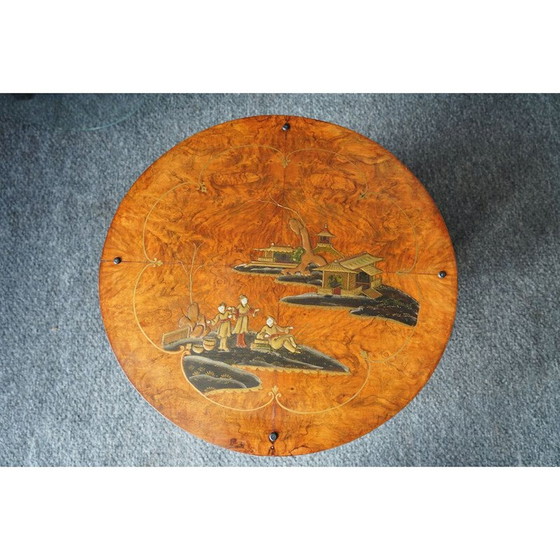 Image 1 of Vintage Shibayama inlaid Japanese nesting tables, 1900