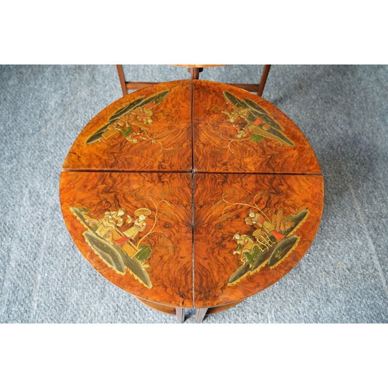 Image 1 of Vintage Shibayama inlaid Japanese nesting tables, 1900