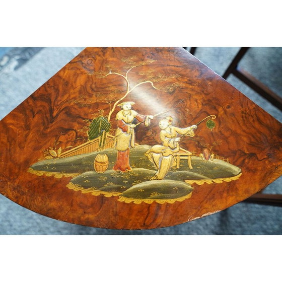 Image 1 of Vintage Shibayama inlaid Japanese nesting tables, 1900