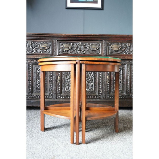 Image 1 of Vintage Shibayama inlaid Japanese nesting tables, 1900