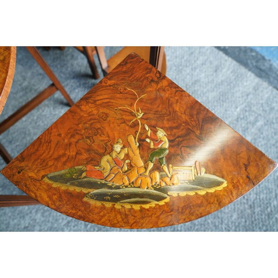 Image 1 of Vintage Shibayama inlaid Japanese nesting tables, 1900
