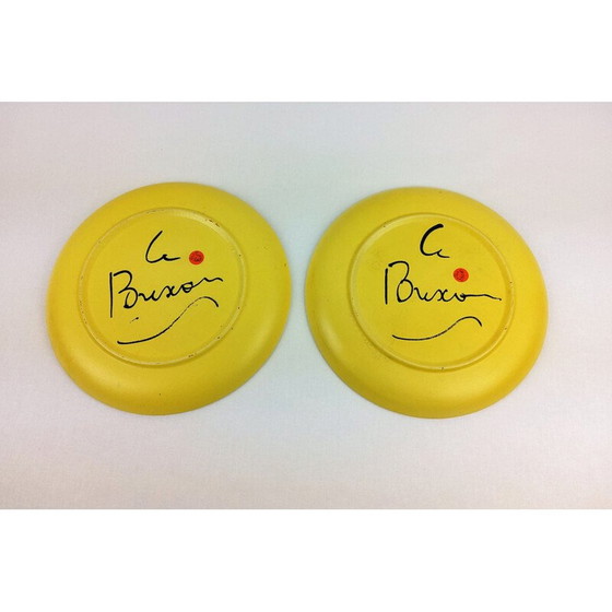 Image 1 of Pair of vintage ceramic plates by Le Brescon, 1950