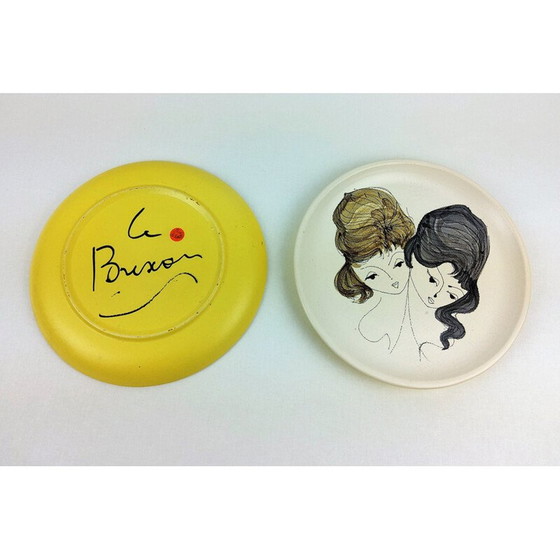 Image 1 of Pair of vintage ceramic plates by Le Brescon, 1950