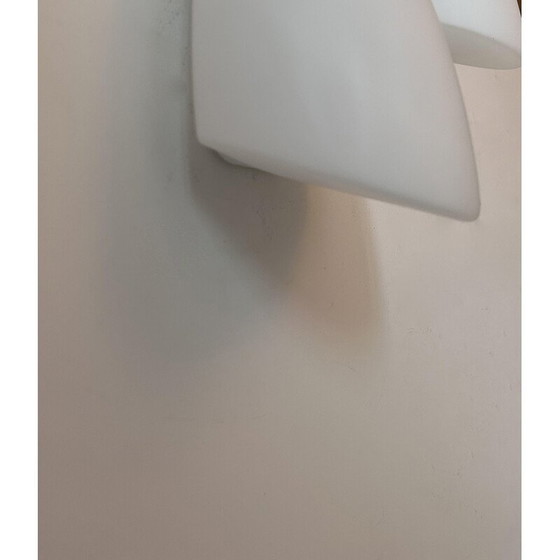 Image 1 of Pair of vintage white opaline glass wall lamp, France 1970