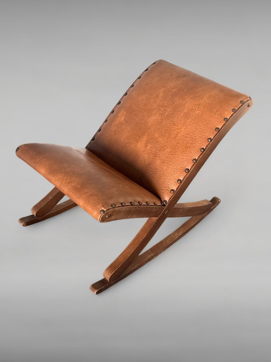 Image 1 of Vintage Leg Swing Footstool Footstool Stool